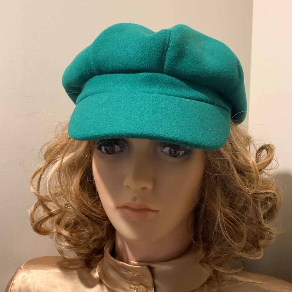 Green Women's Wool Newsboy Cap - Unbranded